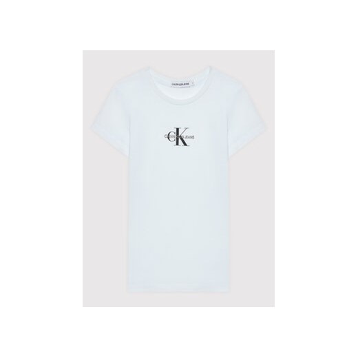 Calvin Klein Jeans T-Shirt Micro Monogram IG0IG01221 Biały Regular Fit 8Y promocja MODIVO
