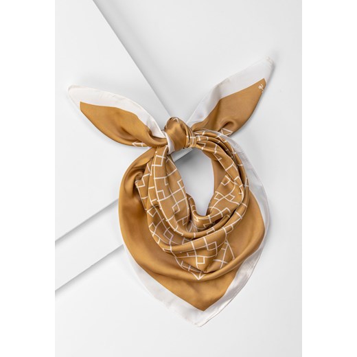 Camelowa apaszka w print ze sklepu Molton w kategorii Szaliki i chusty damskie - zdjęcie 156890881