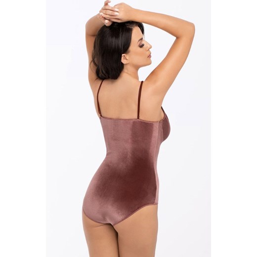 Welurowe body damskie w kolorze wrzosowym Paloma, Kolor wrzosowy, Rozmiar S, Babell ze sklepu Primodo w kategorii Body damskie - zdjęcie 156894724