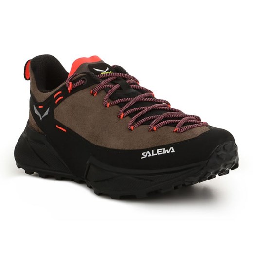 Buty Salewa Dropline Leather W 61394-7953 brązowe ze sklepu ButyModne.pl w kategorii Buty trekkingowe damskie - zdjęcie 156926791