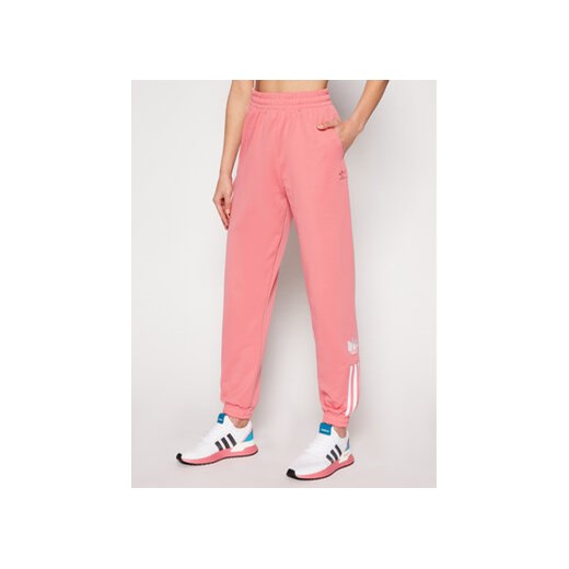 adidas Spodnie dresowe adicolor 3D Trefoil GN6708 Różowy Regular Fit 34 wyprzedaż MODIVO