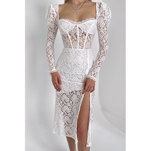 Sukienka ADVENTA WHITE S okazja Ivet Shop