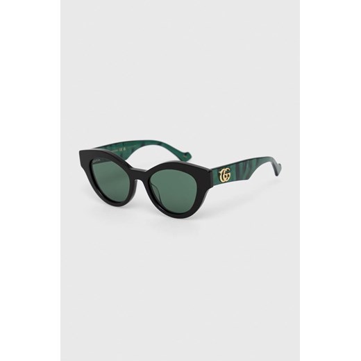 Gucci okulary przeciwsłoneczne damskie kolor zielony Gucci 51 ANSWEAR.com