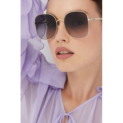 Gucci okulary przeciwsłoneczne damskie kolor złoty Gucci 59 ANSWEAR.com