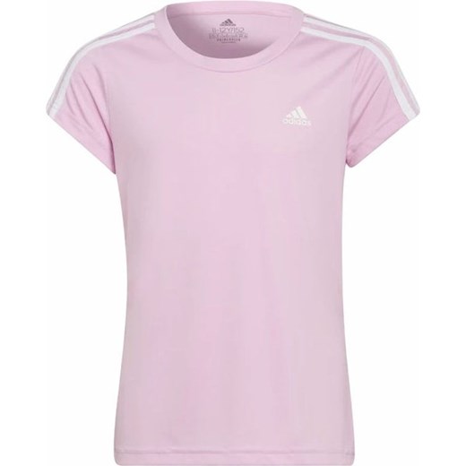 Koszulka dziewczęca Designed 2 Move 3-Stripes Tee Adidas ze sklepu SPORT-SHOP.pl w kategorii Bluzki dziewczęce - zdjęcie 157037483