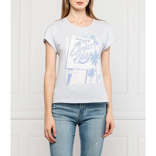 GUESS JEANS T-shirt GLAMOUR | Regular Fit XS wyprzedaż Gomez Fashion Store