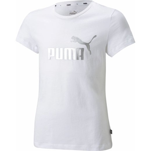 Bluzka dziewczęca Puma z tkaniny z krótkimi rękawami 