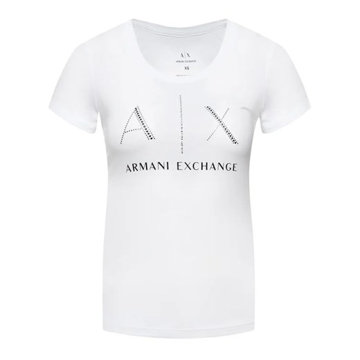 Armani Exchange T-Shirt 8NYT83 YJ16Z 1000 Biały Regular Fit Armani Exchange M MODIVO