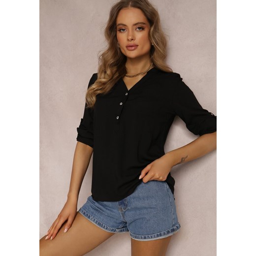Czarna Koszula Rainy ze sklepu Renee odzież w kategorii Bluzki damskie - zdjęcie 157053240
