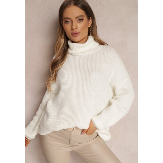 Biały Golf Oversize Malia ze sklepu Renee odzież w kategorii Swetry damskie - zdjęcie 157053422
