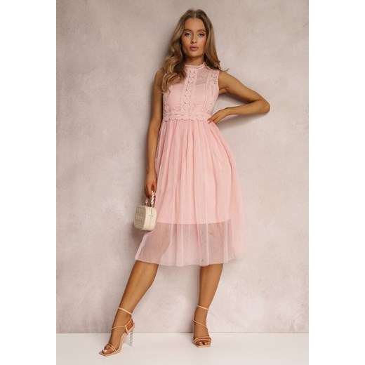Różowa Sukienka Lawrence ze sklepu Renee odzież w kategorii Sukienki - zdjęcie 157053671