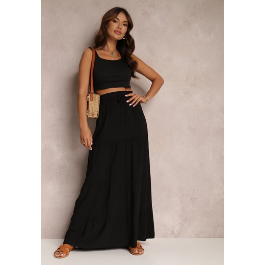 Czarna Spódnica Kainne ze sklepu Renee odzież w kategorii Spódnice - zdjęcie 157053751