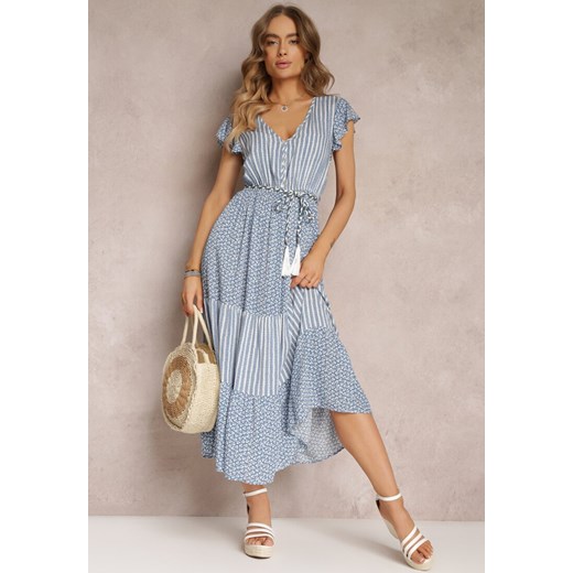 Niebieska Sukienka Adrenia ze sklepu Renee odzież w kategorii Sukienki - zdjęcie 157053791