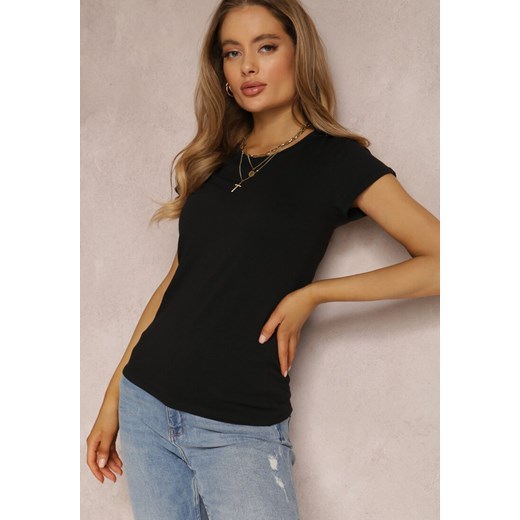 Czarny T-shirt Ariema ze sklepu Renee odzież w kategorii Bluzki damskie - zdjęcie 157053870