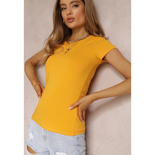 Żółty T-shirt Ariema Renee XS promocja Renee odzież