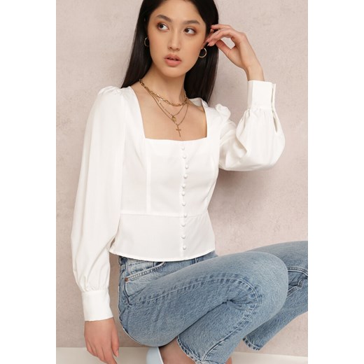 Biała Bluzka Bolirecea ze sklepu Renee odzież w kategorii Bluzki damskie - zdjęcie 157054410