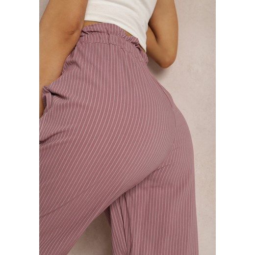Ciemnofioletowe Spodnie Nethiphoia Renee L promocyjna cena Renee odzież