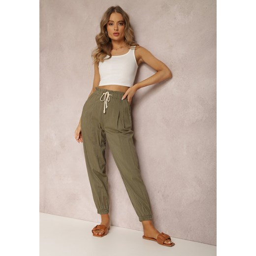 Zielone Spodnie Nethiphoia ze sklepu Renee odzież w kategorii Spodnie damskie - zdjęcie 157055490
