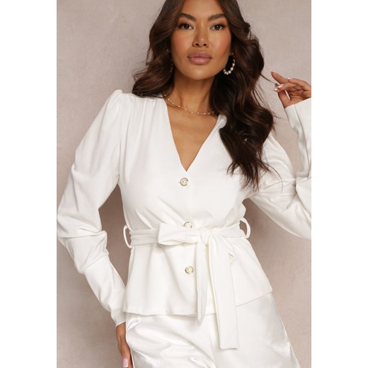 Biała Bluzka Laogale ze sklepu Renee odzież w kategorii Koszule damskie - zdjęcie 157055600