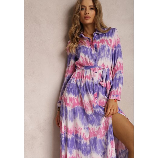 Liliowa Sukienka Thronanthe Renee L okazyjna cena Renee odzież