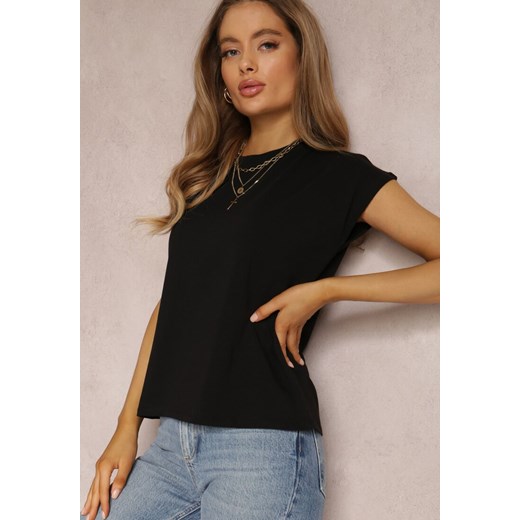 Czarny T-shirt Prixelis Renee L okazyjna cena Renee odzież