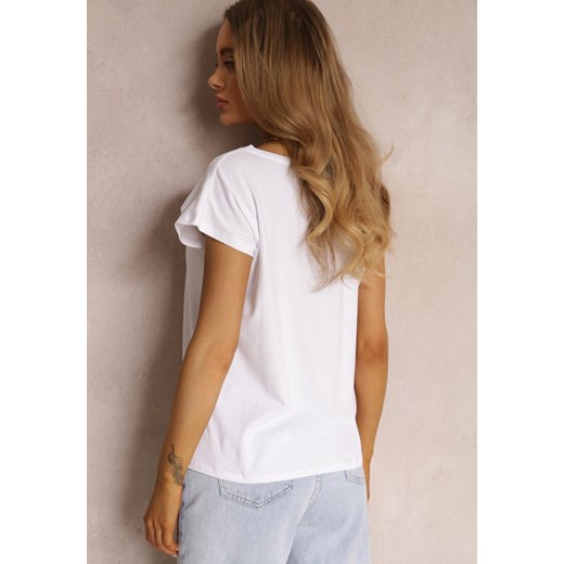 Biały T-shirt Prixelis Renee XL promocja Renee odzież