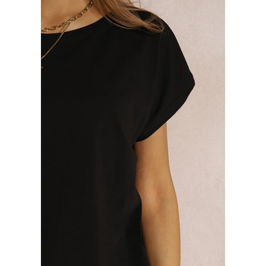 Czarny T-shirt Euniera Renee 2XL wyprzedaż Renee odzież