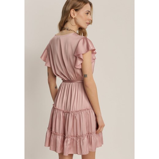 Różowa Sukienka Rhelixia Renee M okazyjna cena Renee odzież