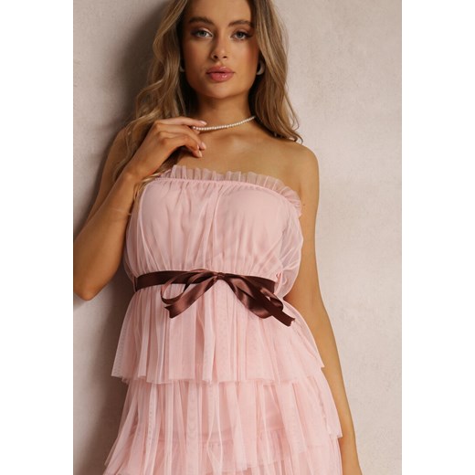 Różowa Sukienka Lidanea Renee S promocyjna cena Renee odzież