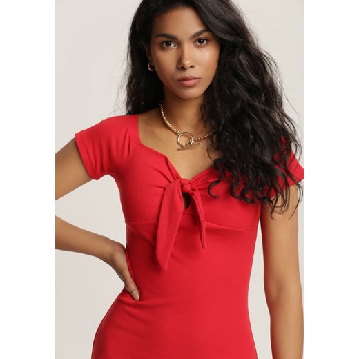 Czerwona Sukienka Aquita Renee S okazja Renee odzież