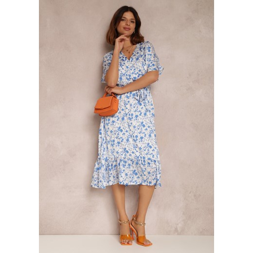 Biało-Niebieska Sukienka Synesi ze sklepu Renee odzież w kategorii Sukienki - zdjęcie 157056940