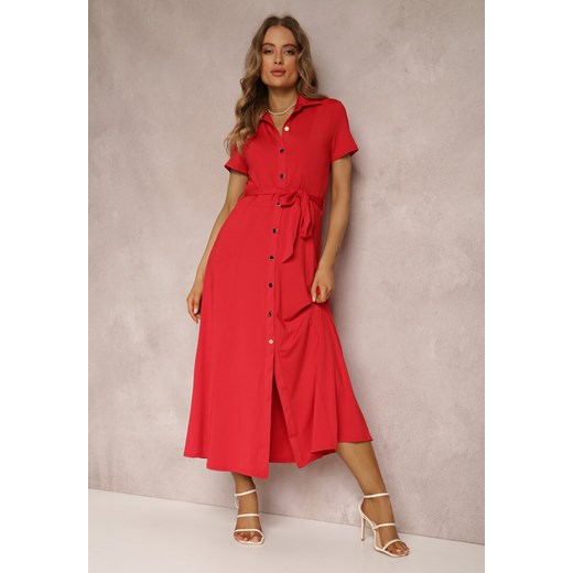 Czerwona Sukienka Asheila ze sklepu Renee odzież w kategorii Sukienki - zdjęcie 157057132