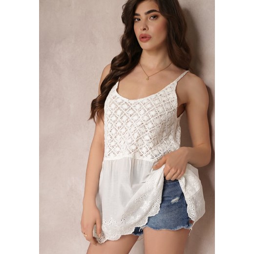Biały Top Szydełkowy Arethishia Renee ONE SIZE Renee odzież wyprzedaż