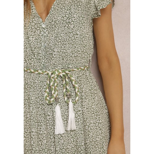 Zielona Sukienka Z Paskiem Veinhayi Renee S promocja Renee odzież