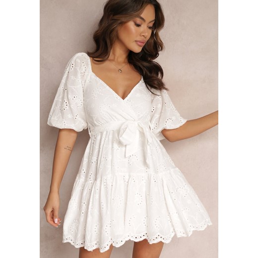 Biała Sukienka Echopeia ze sklepu Renee odzież w kategorii Sukienki - zdjęcie 157057571