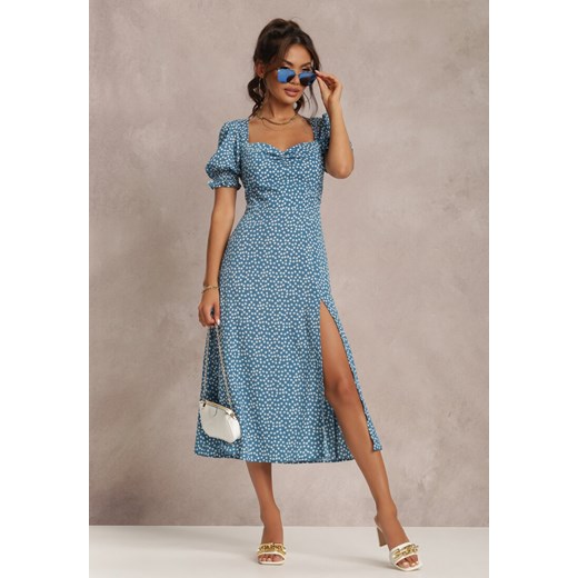 Niebieska Sukienka Melorith Renee XL okazyjna cena Renee odzież