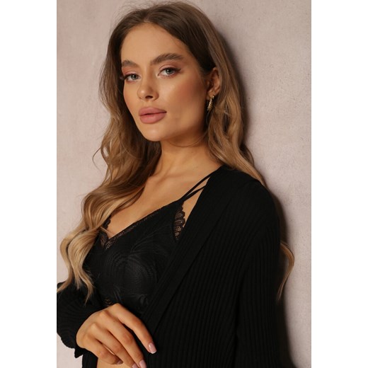 Czarny Kardigan Barbelle Renee ONE SIZE promocja Renee odzież