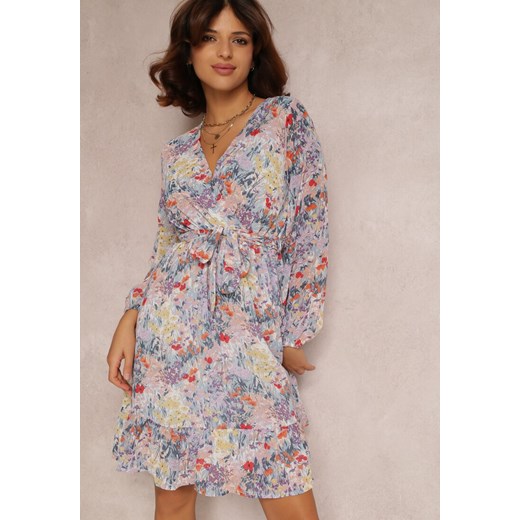 Jasnofioletowa Sukienka Neraphine ze sklepu Renee odzież w kategorii Sukienki - zdjęcie 157059404