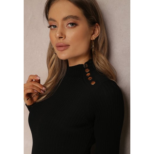 Czarna Sukienka Dzianinowa Typhiala Renee S promocyjna cena Renee odzież
