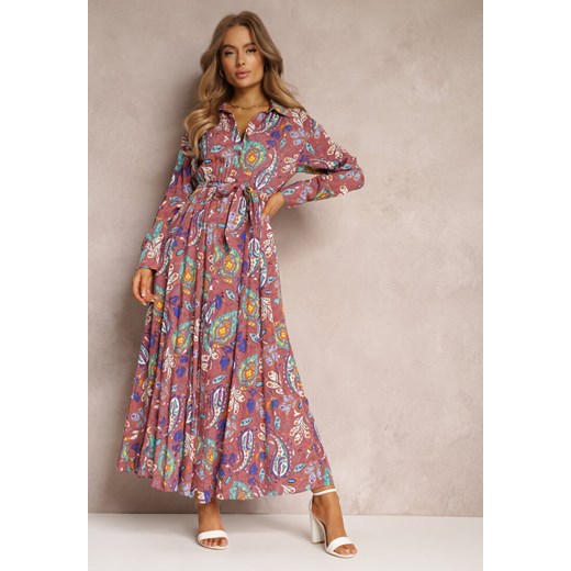 Ciemnoróżowa Sukienka Phellane ze sklepu Renee odzież w kategorii Sukienki - zdjęcie 157060714