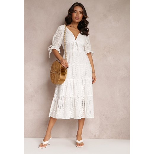 Biała Sukienka Evonia ze sklepu Renee odzież w kategorii Sukienki - zdjęcie 157061464