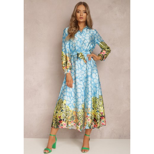 Jasnoniebieska Sukienka Eladia ze sklepu Renee odzież w kategorii Sukienki - zdjęcie 157061583