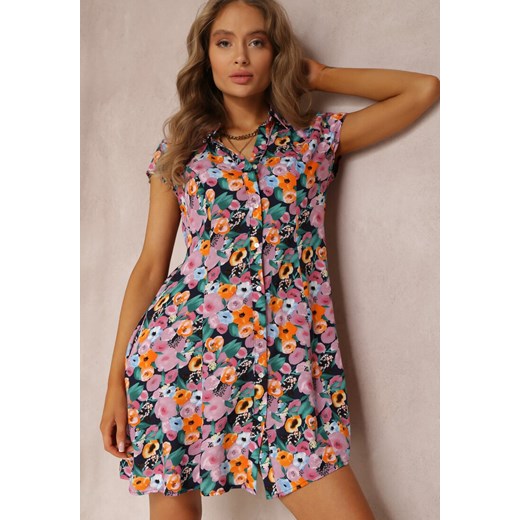 Granatowa Sukienka Kydona ze sklepu Renee odzież w kategorii Sukienki - zdjęcie 157062254