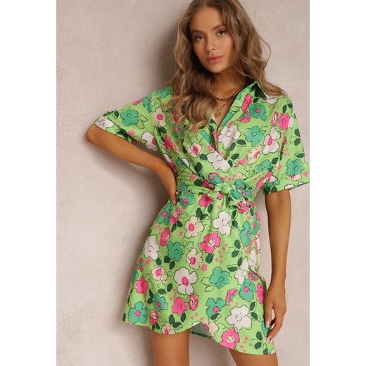 Zielona Sukienka Agamanos ze sklepu Renee odzież w kategorii Sukienki - zdjęcie 157062294