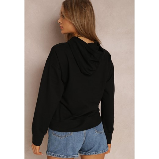 Bluza damska Renee czarna krótka z bawełny 