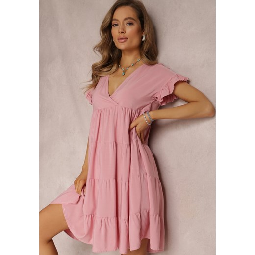 Różowa Sukienka Artare Renee M okazyjna cena Renee odzież