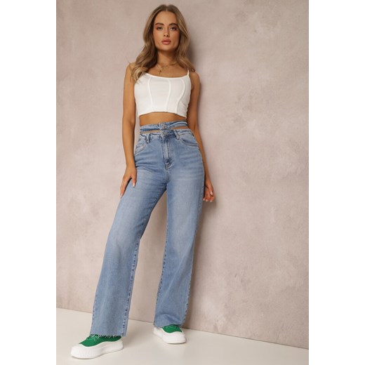 Renee jeansy damskie niebieskie bawełniane 