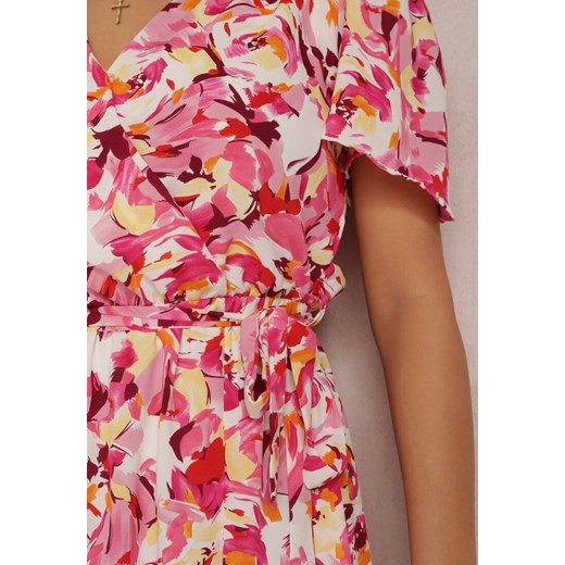 Sukienka Renee midi wiosenna w serek w stylu boho na co dzień 