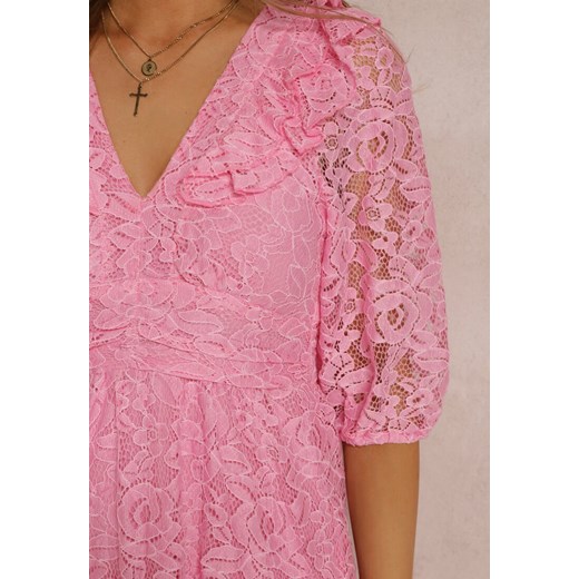 Różowa Sukienka Althippe Renee M okazyjna cena Renee odzież