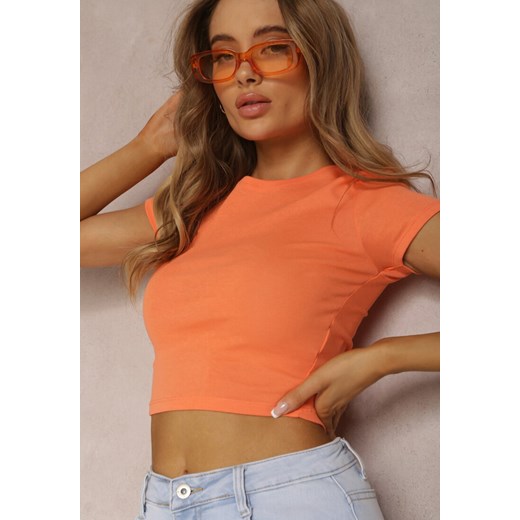 Pomarańczowy T-shirt Phaedramna ze sklepu Renee odzież w kategorii Bluzki damskie - zdjęcie 157066331